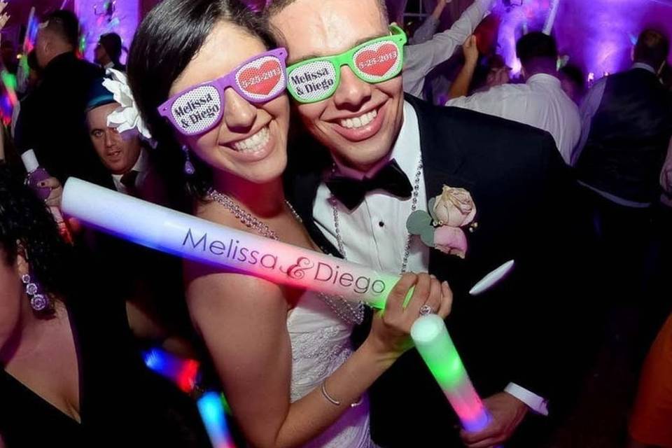 Multicolor wedding batons!