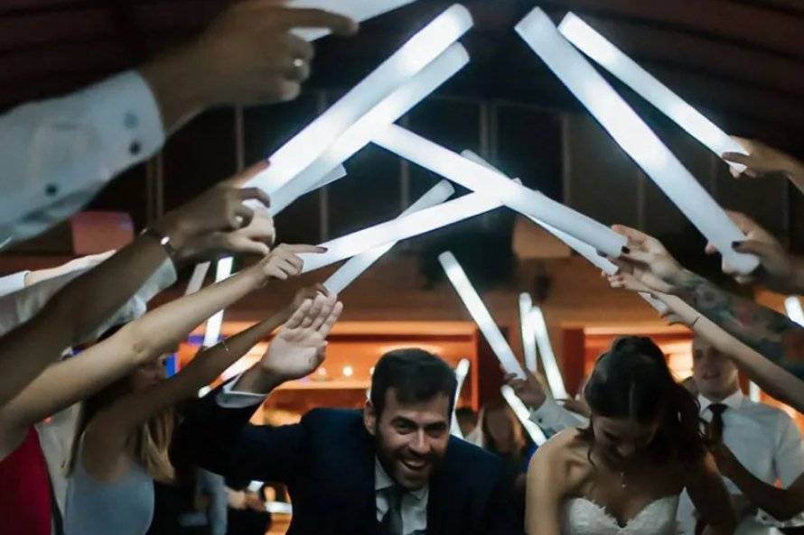 White wedding batons!