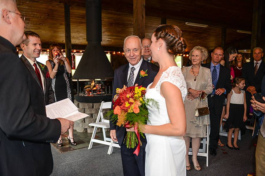 Indoor wedding ceremony