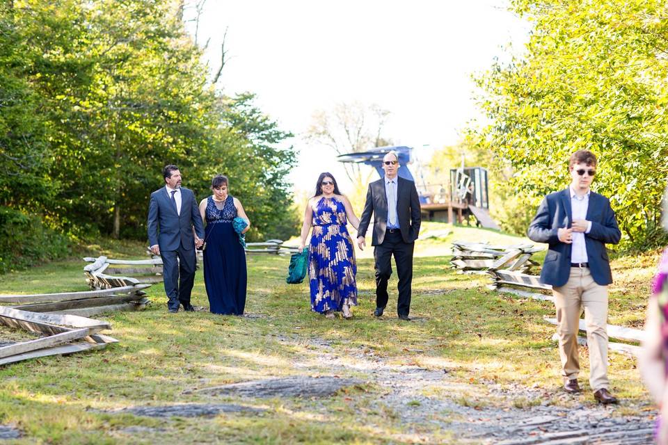 Walkway to ceremony site