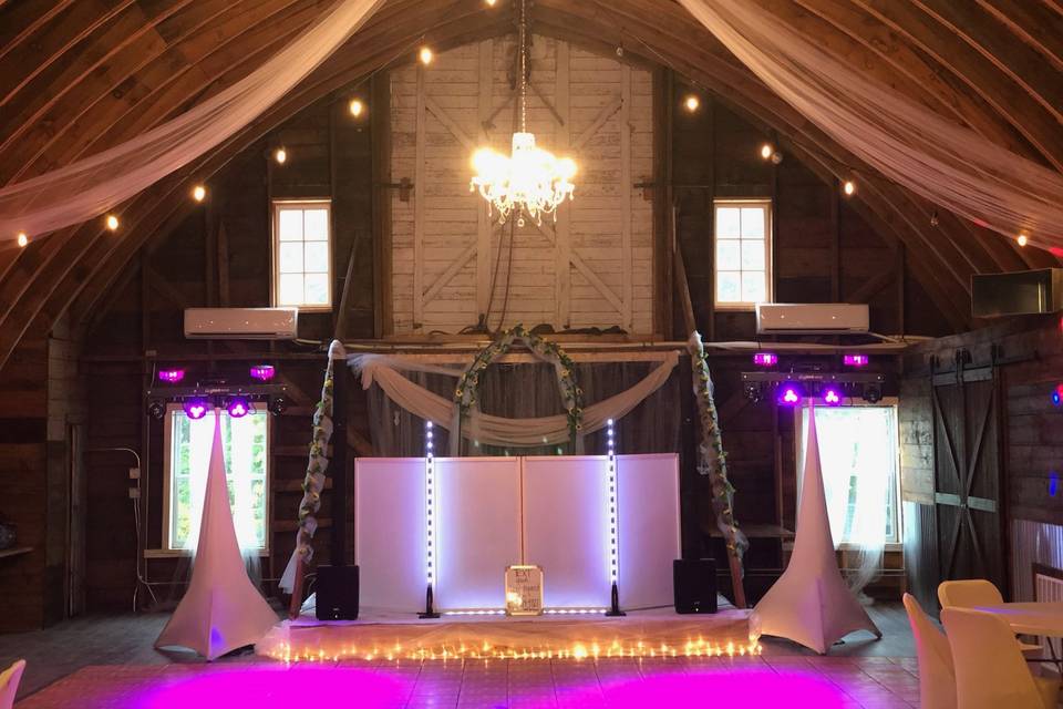 Reception DJ setup