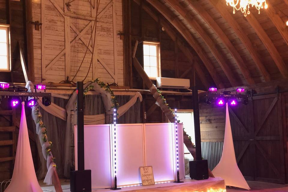 Reception sound and lighting