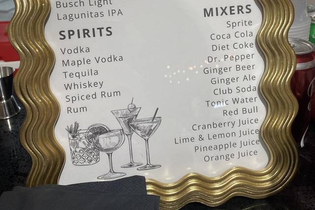 Drink menu