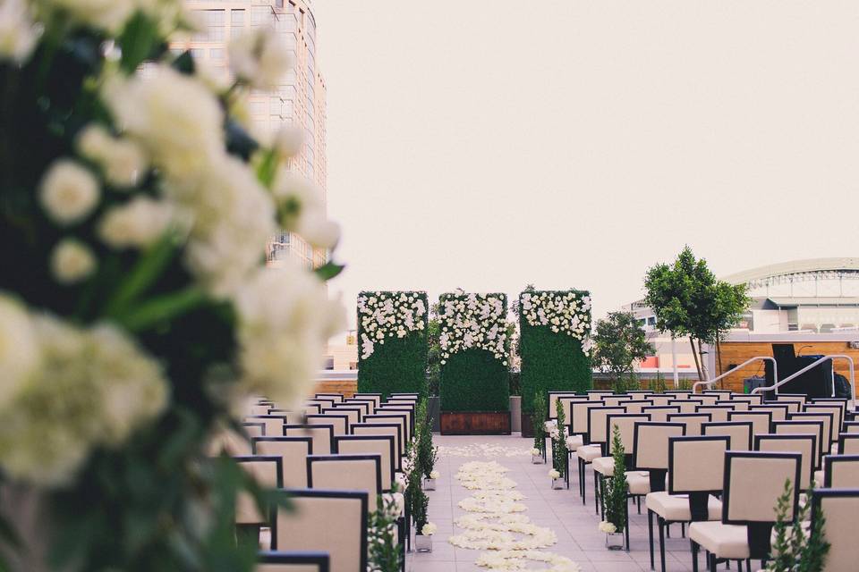 Wedding ceremony area