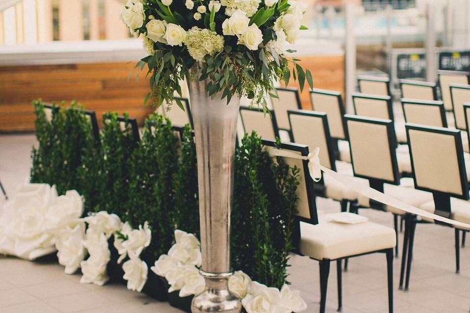 Flower aisle decor