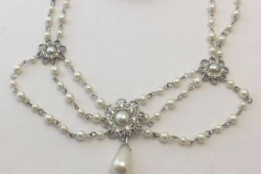 Bride Necklace Set (includes choker necklace and earrings) $10.00