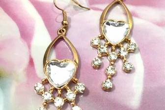 Bride - Bridesmaid Gift Heart Sparkle Earrings $8.00