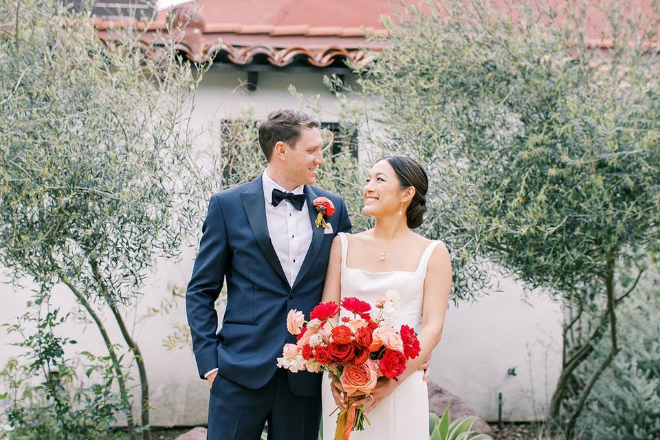 Colorful wedding bouquet