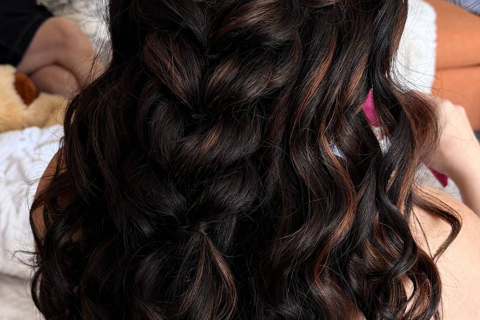 Gorgeous Braided half-up style