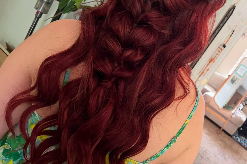 Extensions Half-Up Braid