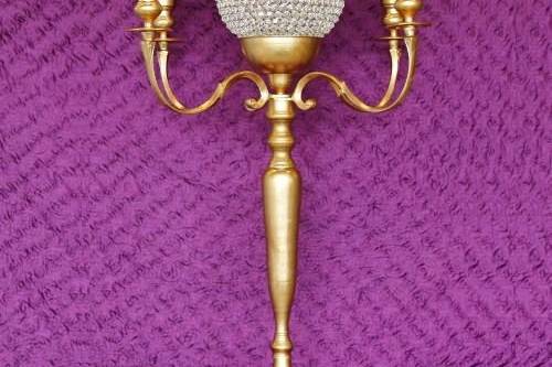 Gold Reggina Candelabra with Crystal Fishbowl
Item: TFM-CD132