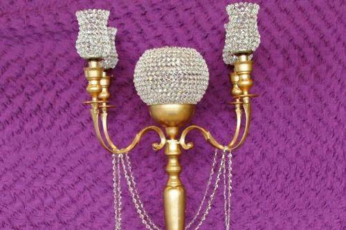 Gold Reggina Candelabra with Complete Crystal Set
Item: TFM-CD133