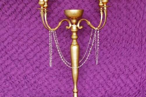 Gold Reggina Candelabra with Crystal Garland
Item: TFM-CD134