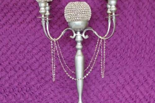 Silver Reggina Candelabra with Complete Crystal Set
Item: TFM-CD128