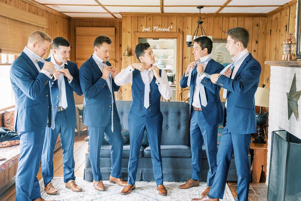 Groomsmen at River Lodge
