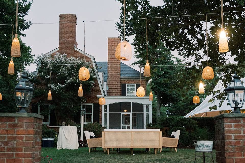 Reception tent