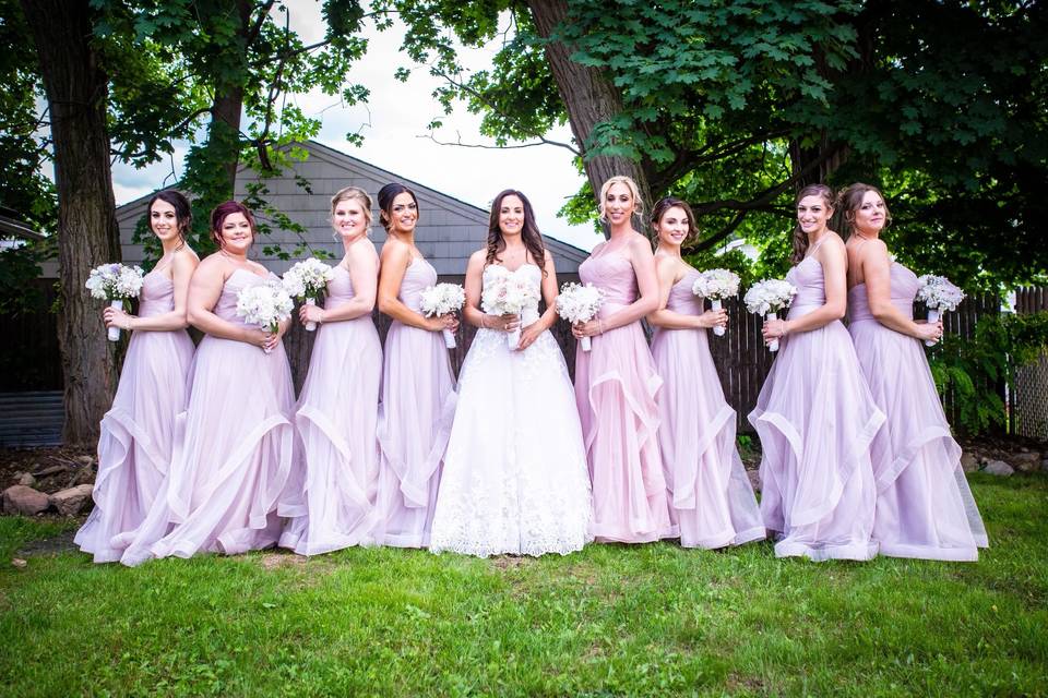 Bride and Bridesmaids