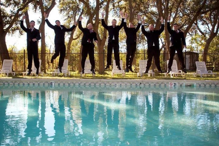 Poolside jump shot