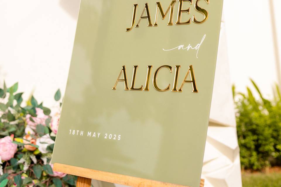 Sage Green Entry Sign