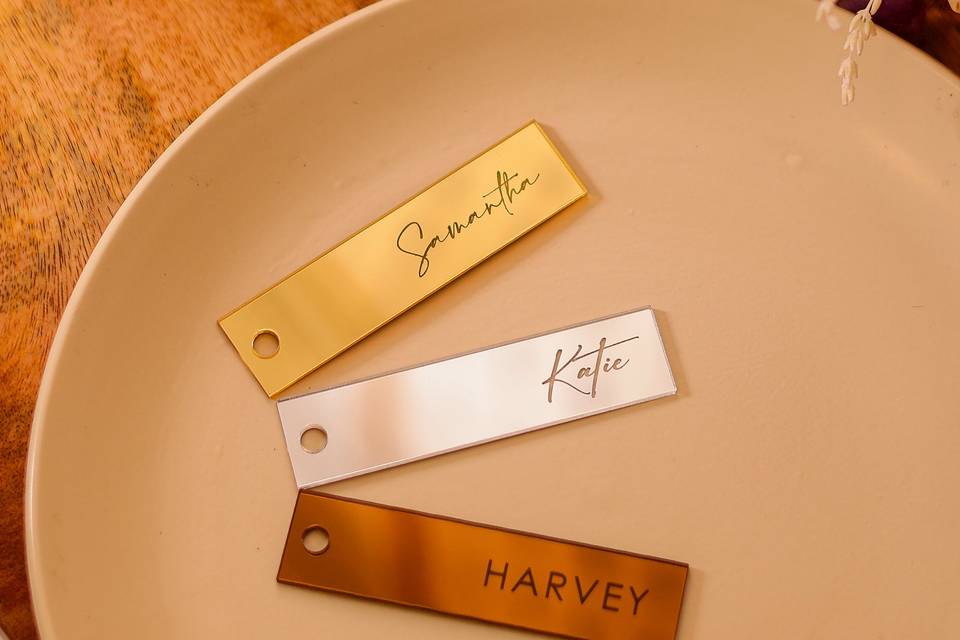 Mirror Acrylic Place cards