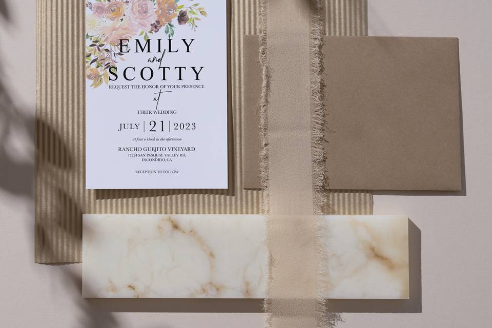 E+S Wedding Invitation