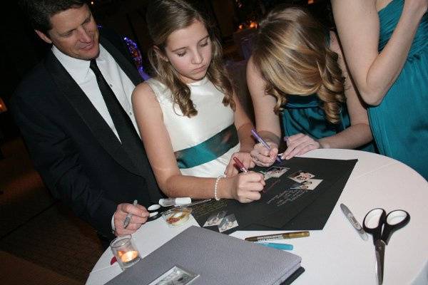 Guests signing