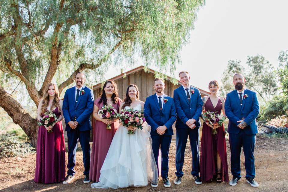 Wedding party photo.
