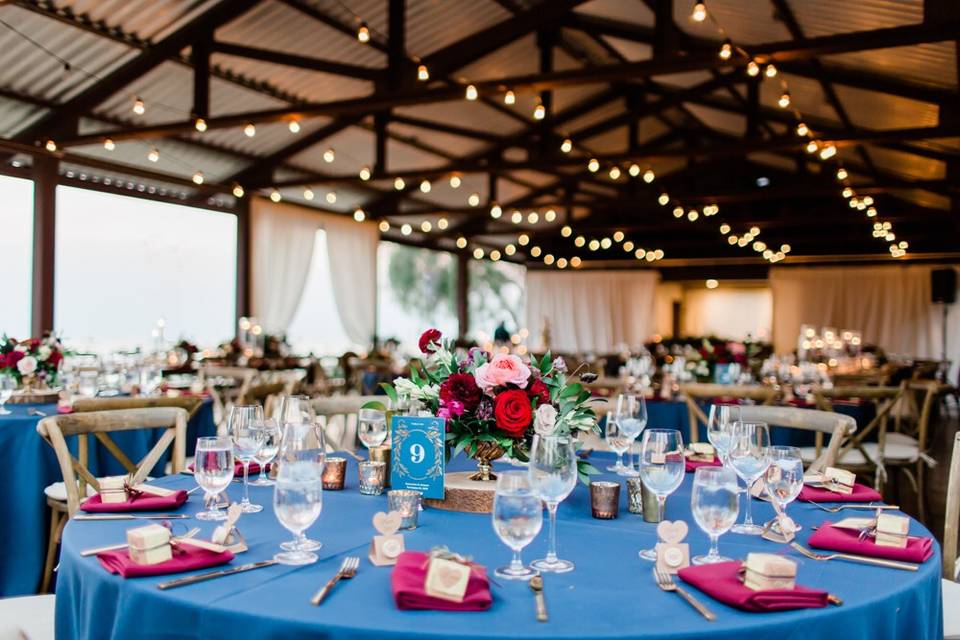Barn setup for dinner.
