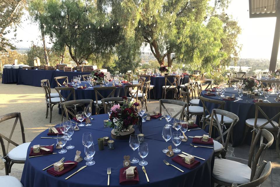 Dinner setup.