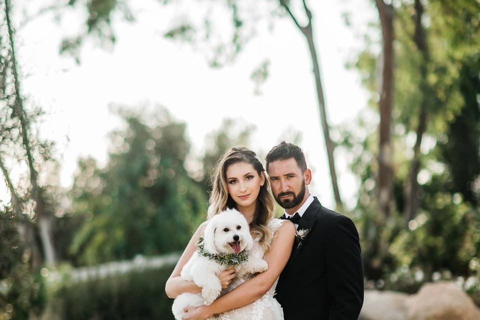 Bride/groom and guest photo.