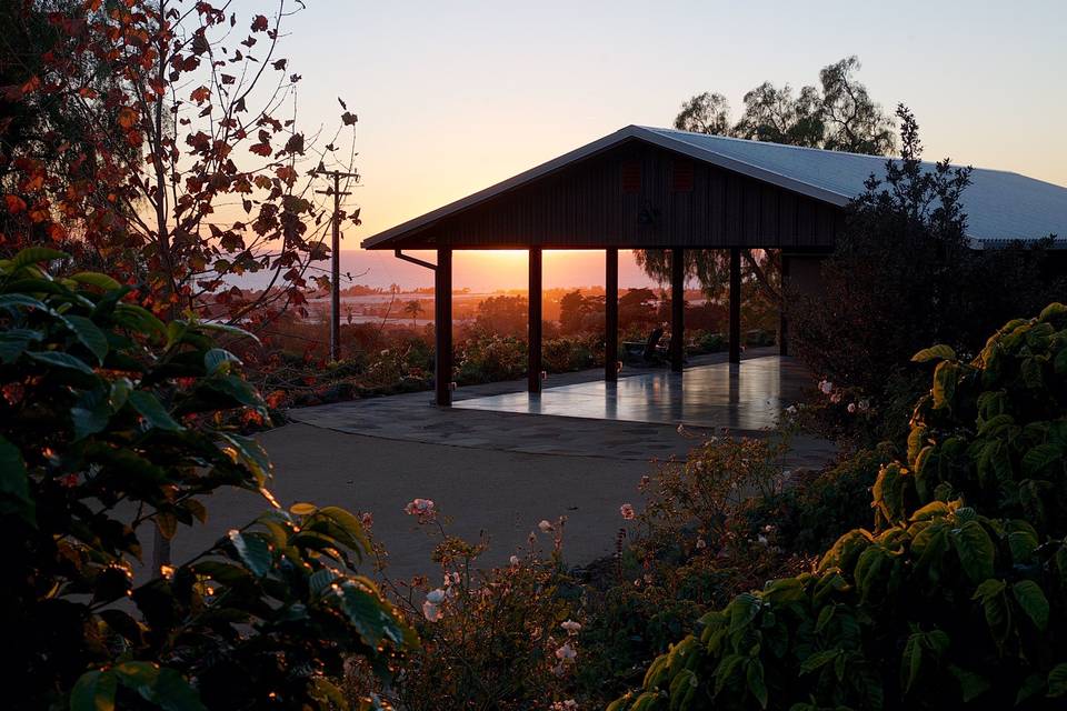 Barn at sunset