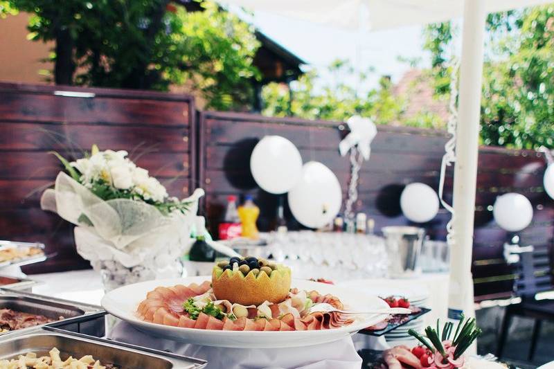 Wedding buffet area