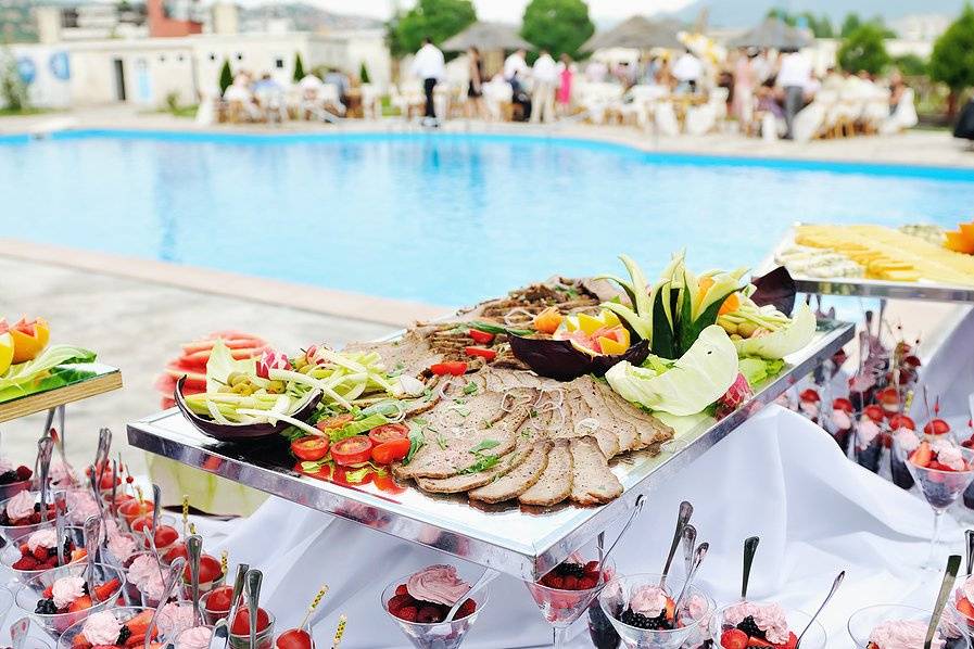 Wedding buffet area