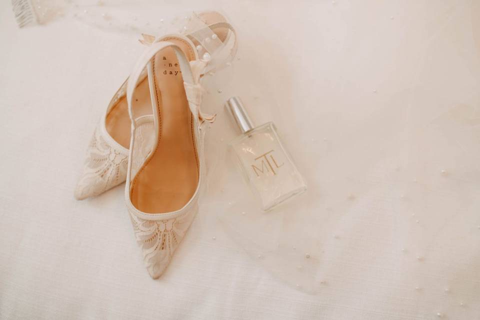 Bride shoes veil and perfume.jpg