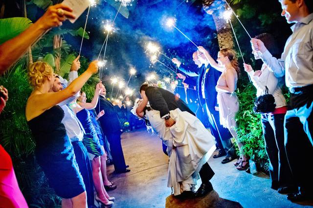 Celebrating the newlyweds