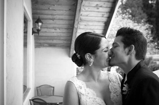 Kissing,loving couple,young couple,B&W