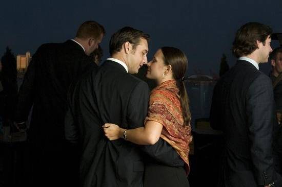 Loving couple,nighttime,vibrant