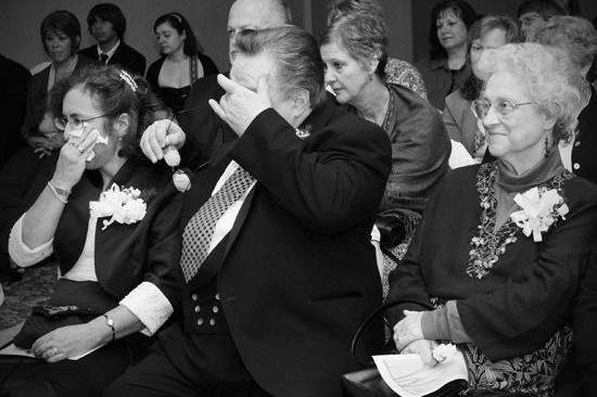 Ceremony,mother crying,father crying,B&W,love