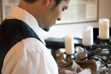 Groom,vows,reading vows