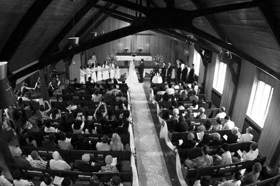 Ceremony,B&W,church,arches