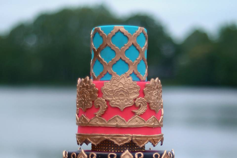 Arabian Nights themed wedding cake
