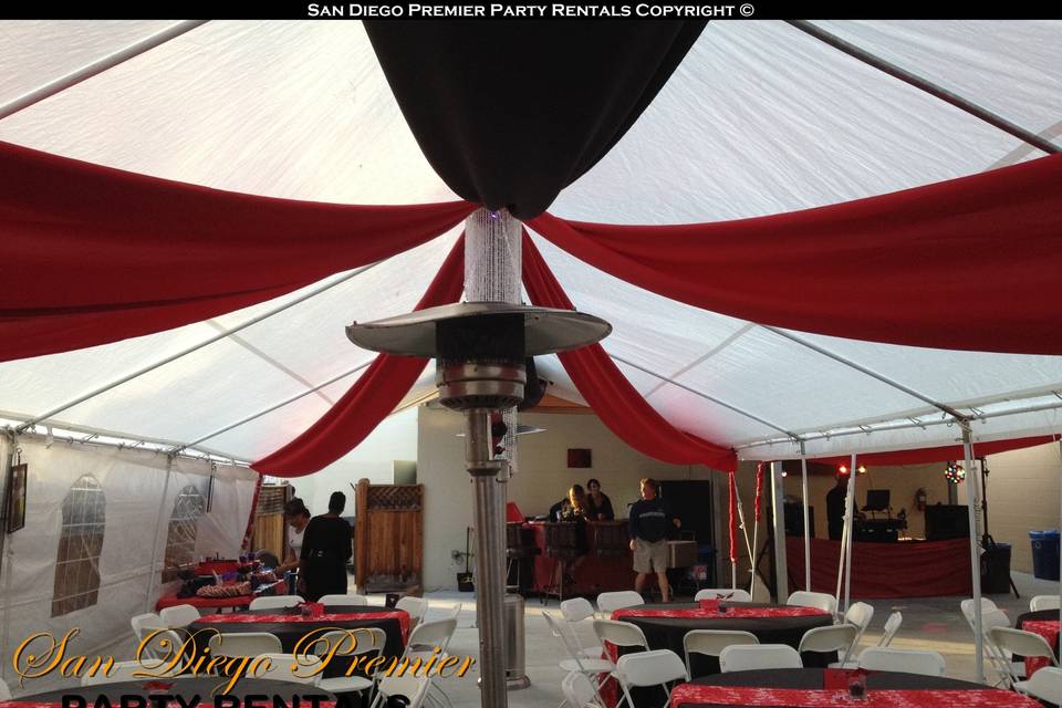 20x40 Tent | Heaters | Drape