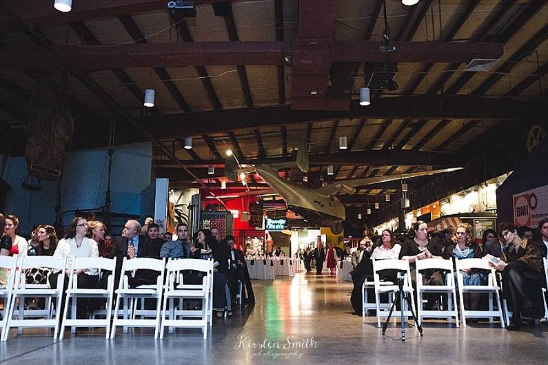 An indoor ceremony