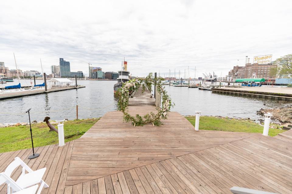 Ceremony on terrace