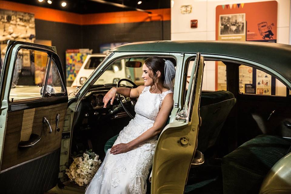 A 1953 Packard on display