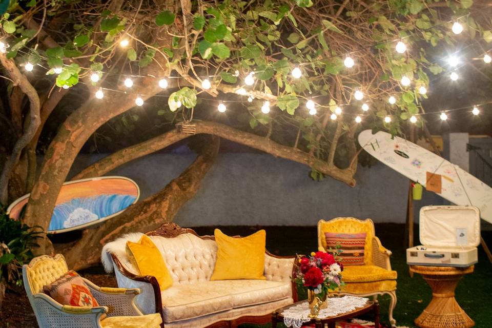 Boho seating area