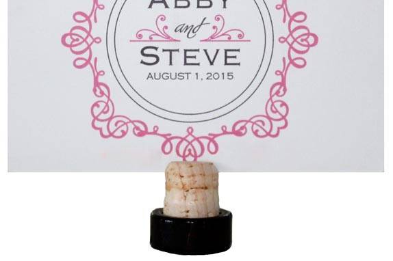 Pink and Gray Save the Date Postcard -- Front