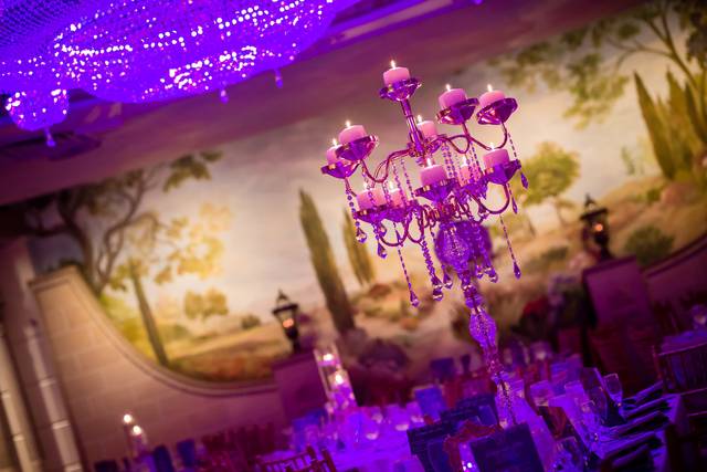 Purple tones with candelabra