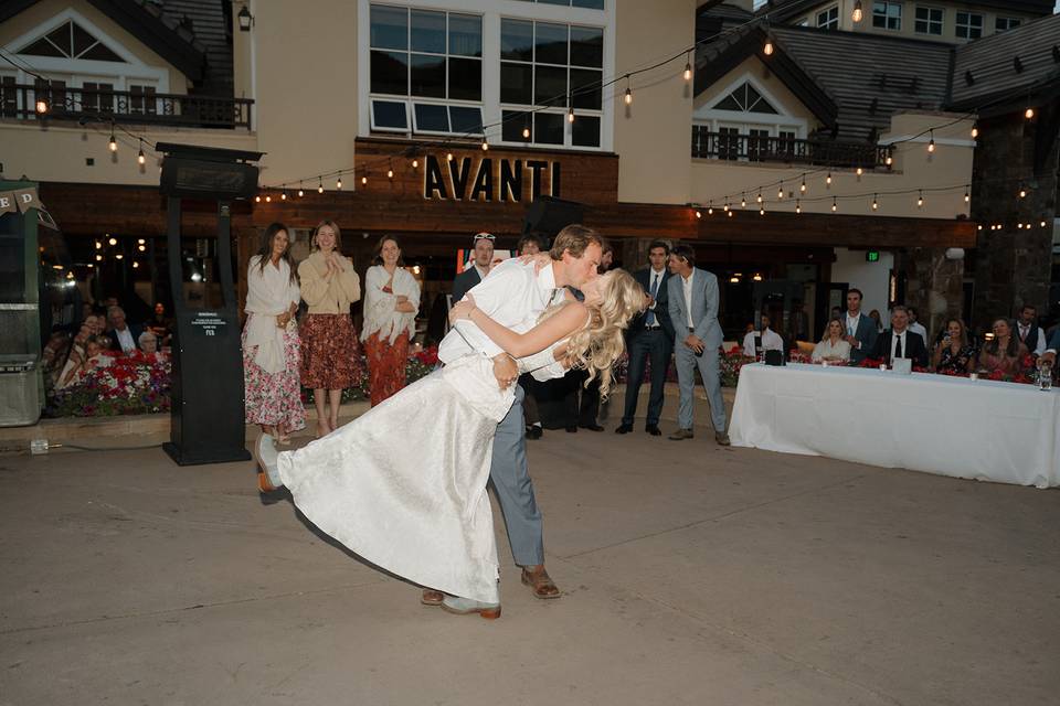 Dancing on the patio