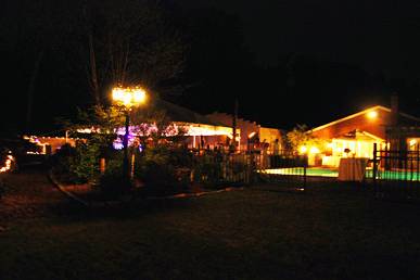 Tented patio reception at The Villa at Springwood